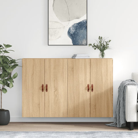 Wall Mounted Cabinets 2 pcs Sonoma Oak 69.5x34x90 cm 3195598
