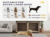Dog Crate Furniture with Sliding Door for XL Dogs, Brown T3398P349637