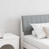 Upholstered Headboard Light Grey 180 cm Solid Pine Wood 879218