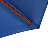 Garden Parasol with Wooden Pole 300x258 cm Blue 47125
