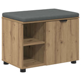 Hall Bench with Cushion with Shelf Artisan Oak 60 x 38 x 46 cm 891503