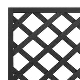 Planter with Trellis Black Solid Wood Fir 365481