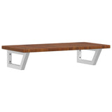 Basin Shelf Wall Mounted Steel and Solid Wood Oak 3302346