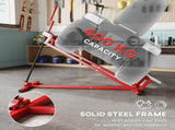 400 kg Foldable Ride-On Mower Jack Lift, Adjustable Steel Lifting Device, for Lawn Mower, ATV, Red T3398P376690