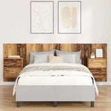 Headboard with Cabinet 3 pcs Old Wood Engineered Wood 3415831