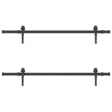 Sliding Door Hardware Kit 152,5 cm Steel Black 3295725
