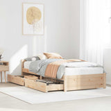 Bed Frame without Mattress 90x200 cm Solid Wood Pine 3301682