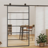 Sliding Door with Hardware Set ESG Glass&Aluminium 102x205 cm 3081955