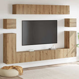 TV Units Wall-mounted 4 pcs Artisan Oak Engineered wood 3393392