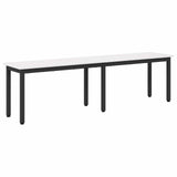 Bench White 160 x 35 x 45 cm Solid Pine Wood 892776