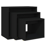 Nesting Tables 3 pcs Black Engineered Wood 808577