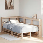 ZNTS Bookcase Bed without Mattress 90x200cm Solid Wood Pine 3324508