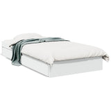 Bed Frame with Drawers without Mattress White 100x200 cm 3280671