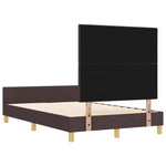 ZNTS Bed Frame Dark Brown 120x200 cm Fabric 3344721