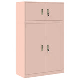 Storage Cabinet 2 pcs Pink 90 x 40 x 145 cm Steel Lockable 3438646