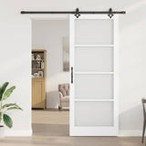 Sliding Door ORKDAL White and Black 93 x 232 cm 3332208
