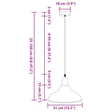 Pendant Lamp Height Adjustable E27 Gloss Green 31 cm Metal 4103437