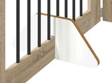 Dog Gate with Stands 4 pcs Sonoma Oak 80 x 80 cm 892080