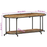 TV Cabinet 100x42x40 cm Solid Wood Reclaimed 4013490