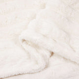 Throw Blanket Cream 240 x 220 cm Fleece 42016855