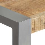321599 Dining Table 70x70x75 cm Solid Rough Mango Wood
