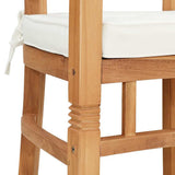 Chair with Cushion 2 pcs Brown 63 x 58 x 89 cm Solid Teak Wood 42008384
