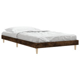 Bed Frame without Mattress Smoked Oak 90x200 cm Engineered Wood 832066