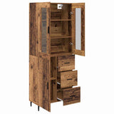 Highboard with Drawer 2 pcs Old Wood Engineered Wood 3415751
