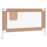 Toddler Safety Bed Rail Taupe 120x25 cm Fabric 10218