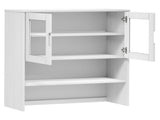Top for Highboard MOLDE White 90x35x100 cm Solid Wood Pine 350550