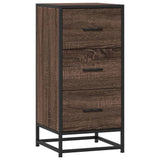 Sideboard Brown Oak 35.5x35x76 cm Engineered Wood and Metal 848948