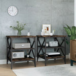 ZNTS Side Tables 2 pcs Smoked Oak 40x42x50 cm Engineered Wood 825777