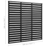 Fence Panel WPC 180x180 cm Black 318111