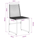 Garden Set 5 pcs Black Metal and Rattan 3422844