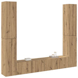 Wall Mounted TV cabinets 6 pcs Artisan Oak Engineered Wood 3328986