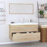 3 Piece Bathroom Furniture Set Sonoma Oak 3152850