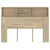 Headboard Cabinet Sonoma Oak 140x19x103.5 cm 811865