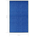 ZNTS Doormat Washable Blue 90x150 cm 323443
