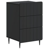 Bedside Cabinet Black 43x 41 x 68 cm Engineered Wood 894326