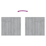 Sideboard Grey Sonoma 80x36x75 cm Engineered Wood 815490