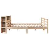 Bookcase Bed without Mattress 200x200 cm Solid Wood Pine 3322211