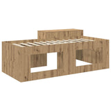 Kids'High Bed Frame with Desk Artisan Oak 98.5 x 200 cm 3422666