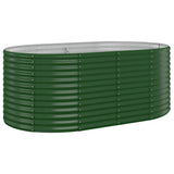 Garden Raised Bed Galvanised Steel 175x100x68 cm Green 319058