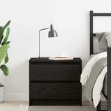 Bedside Cabinet Black Oak 50 x 40 x 43.5 cm Engineered Wood 862611