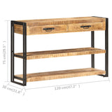 Sideboard 120x30x75 cm Solid Rough Mango Wood 321802