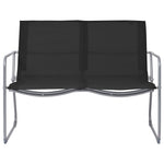 ZNTS 4 Piece Garden Lounge Set Fabric & Steel Black 44352