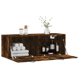 Wall Cabinet Smoked Oak 100x36.5x35 cm Engineered Wood 830129