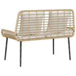 Garden Bench Brown and Black and Cream Poly rattan and steel 42010360