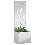 Garden Privacy Screen Silver 50 x 140 cm Galvanised steel 876432