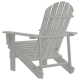 Garden Chair Grey Hardwood Medium Durable Garden Chair 45702